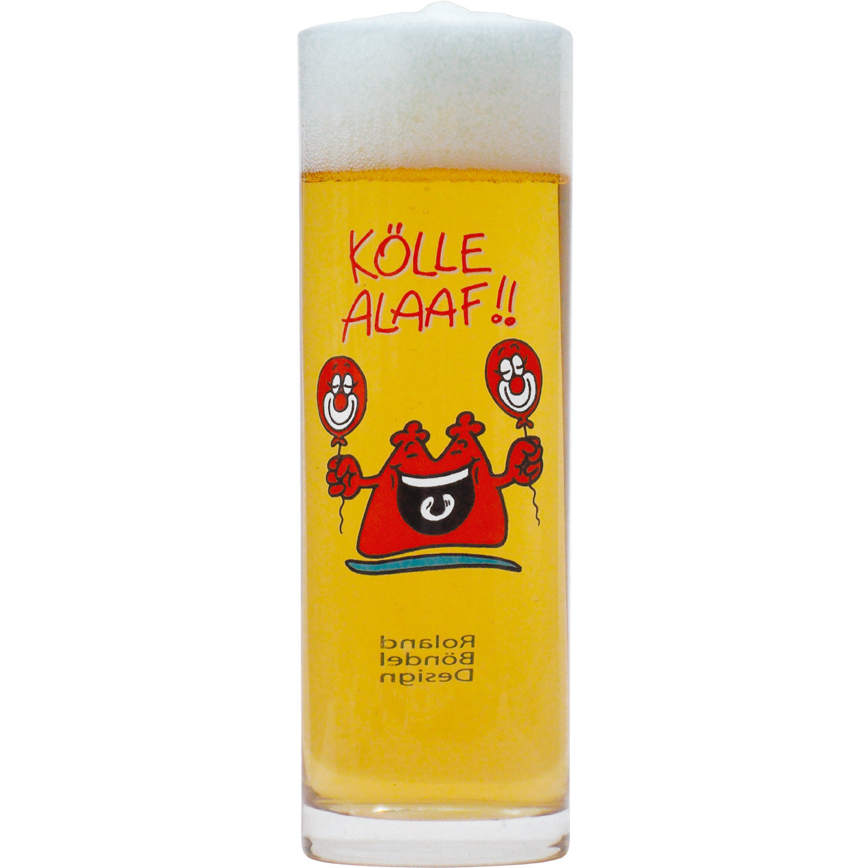 Kölner Stange 24 cl 151 mm Kölschglas, Dekor "Kölle Alaaf" von Roland Böndel