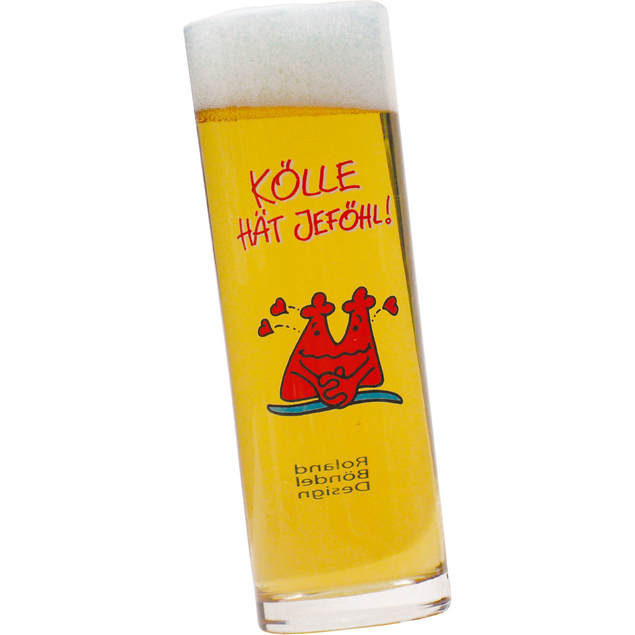 Kölner Stange 24 cl 151 mm Kölschglas, Dekor "Kölle Hät Jeföhl" von Roland Böndel