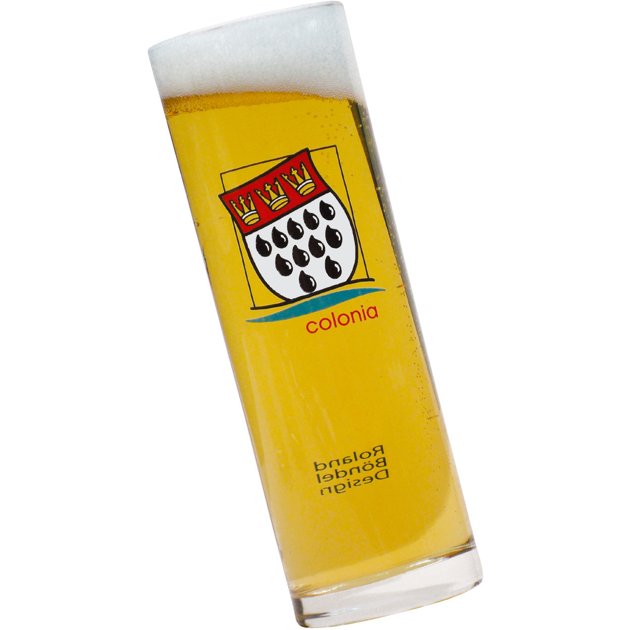Kölner Stange 24 cl 151 mm Kölschglas, Dekor "Wappen Colonia" von Roland Böndel