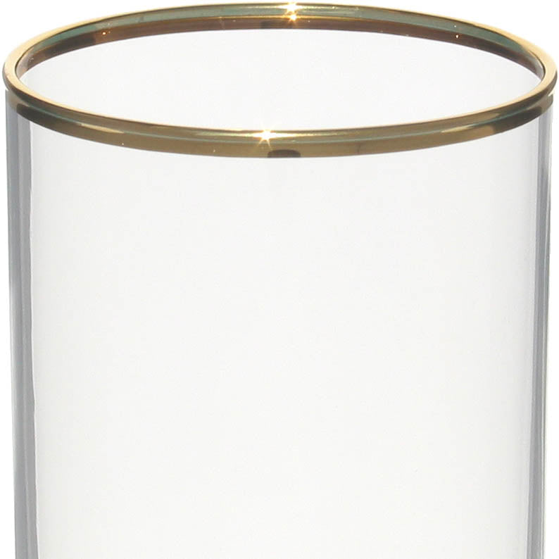 Bâtonnet de Cologne 24 cl 151 mm Verre Kölsch avec bord doré, sans trait de remplissage à 0,2 l