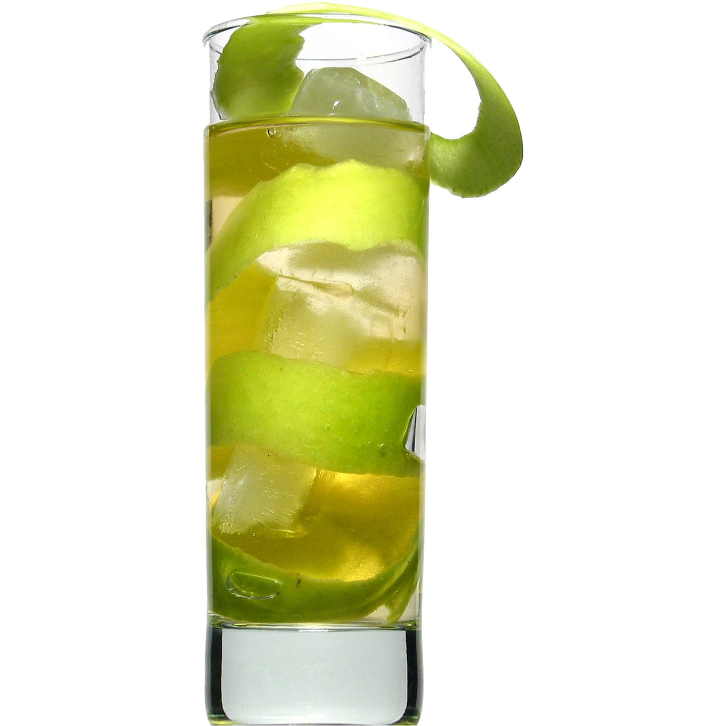 Longdrinkglas, zylindrisch, Tube-Form, mit Eisboden, 22 cl ohne Füllstrich bei 0,2 l