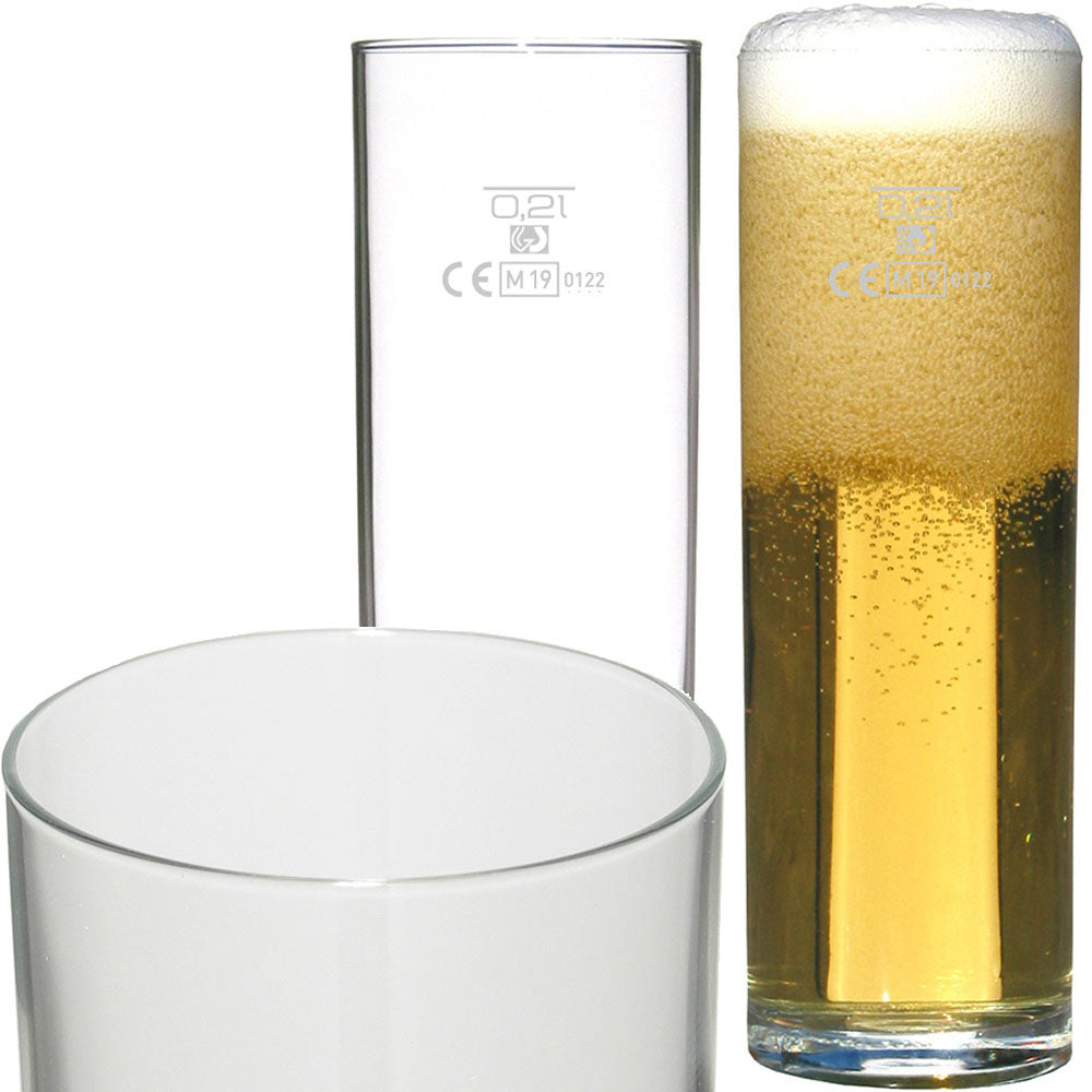 Cologne rod 24 cl 151 mm Kölsch glass, fill line at 0.2 l