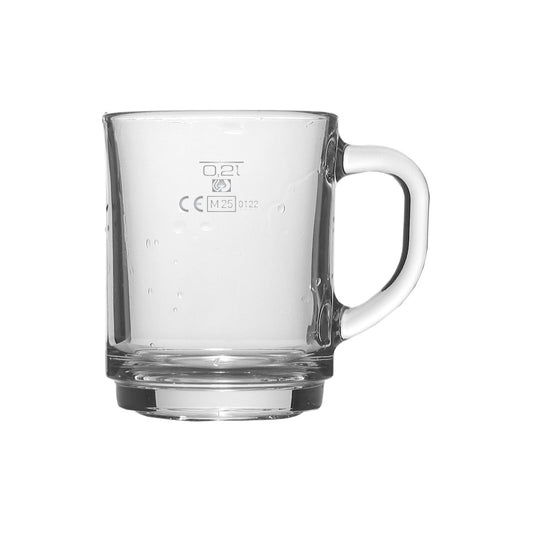 Glühweintasse 26 cl/ 325 g, stapelbar, gehärtet, Füllstrich 0,2 l, ohne Dekor