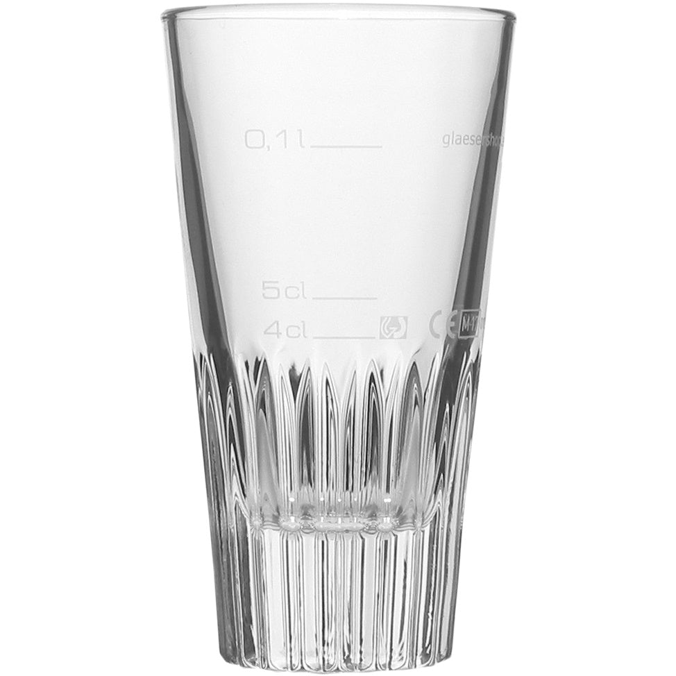 Spirituosenglas Mischgetränkeglas Shortdrinkglas, 16 cl mit Füllstrichen bei 4 cl, 5 cl und 0,1 l