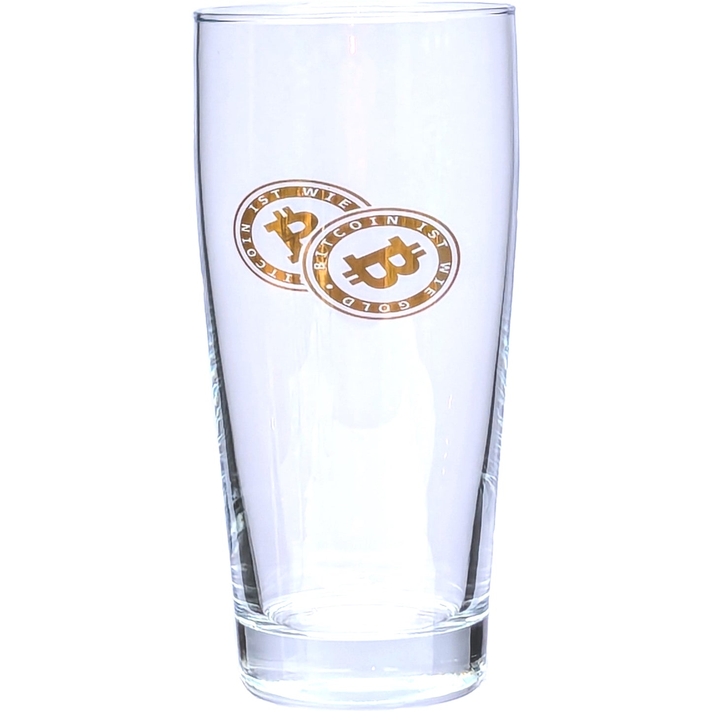 Willibecher Willybecher Bierglas, gute Qualität, 33 cl ohne Füllstrich bei 0,25 l, Dekor "Bitcoin ist wie Gold"