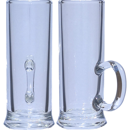 Schnapsglas Stamper Likörglas mit Henkel, 5,5 cl ohne Füllstrich, ohne Dekor