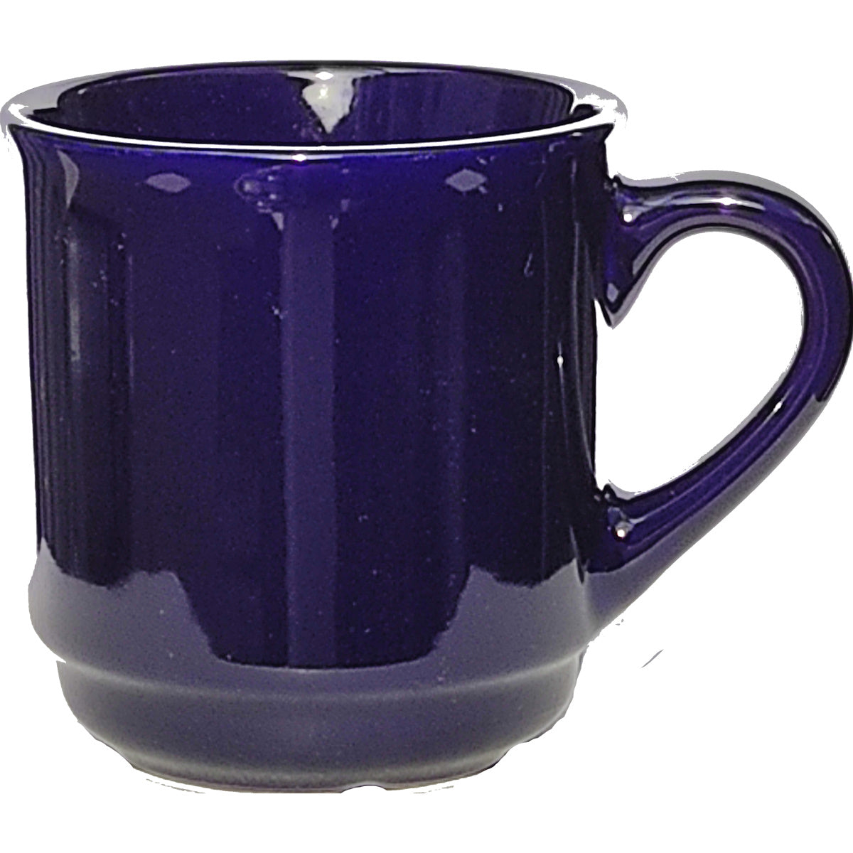 Keramik-Glühweintasse 26 cl, blau, stapelbar, ohne Füllstrich, ohne Dekor