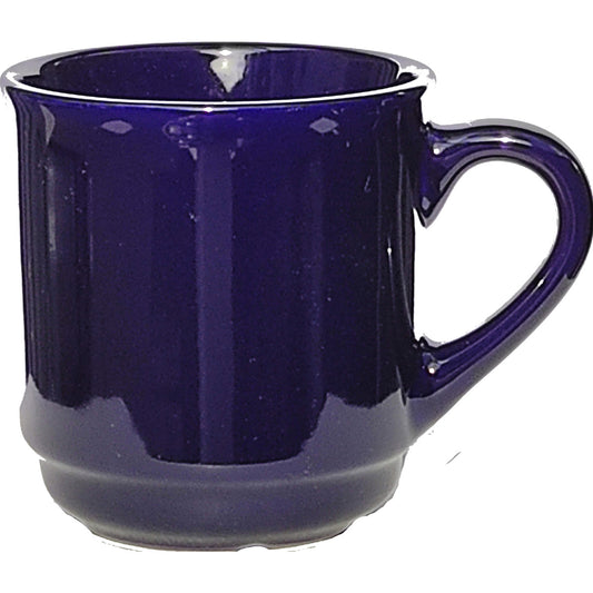 Keramik-Glühweintasse 26 cl, blau, stapelbar, ohne Füllstrich, ohne Dekor