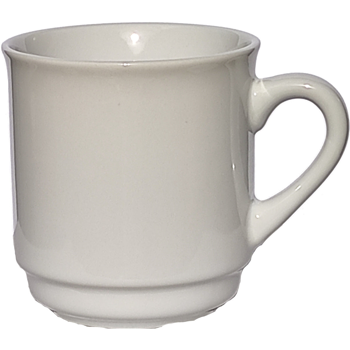 Keramik-Glühweintasse 26 cl, weiß, stapelbar, ohne Füllstrich, ohne Dekor